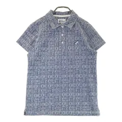 サイズ：2 JACK BUNNY ジャックバニー  半袖ポロシャツ 総柄 ネイビー系 [240101437969] ゴルフウェア レディース ストスト