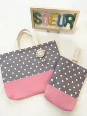 入園・入学セット　レッスンバッグ　上履き入れ　人気　グレー