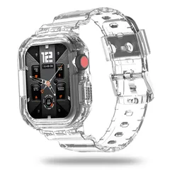 【数量限定】Series Watch Watch Apple Apple 対応 対応 全面保護ケース 交換ベルト バンド 10(46mm、クリア) バンド アップルウォッチ TPU材質 防衝撃 一体型傷防止 耐衝撃 38mm 40mm 41mm 42mm 44