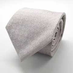 ピエールカルダン ブランド ネクタイ ドット 小紋柄 格子柄 シルク PO メンズ ホワイト Pierre Cardin 【中古】