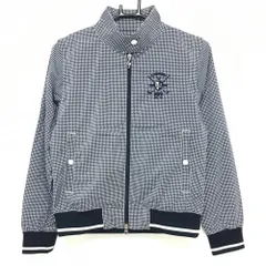 キャロウェイ 2WAYジャケットブルゾン ネイビー×白 千鳥格子 裏メッシュ 袖着脱可 レディース M ゴルフウェア Callaway