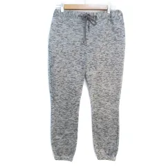 ロッソ ROSSO アーバンリサーチ ジョガーパンツ テーパードパンツ 七分丈 裏起毛 総柄 マルチカラー L グレー 黒 ブラック /FF21