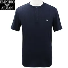 新品 エンポリオ アルマーニ Tシャツ メンズ 半袖 カットソー ヘンリーネック ネイビー アンダーウェア EM000623 AF12034