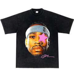 アレン アイバーソン Allen Iverson NBA ヴィンテージ加工 コットン 半袖 Tシャツ 男女兼用 バンドTシャツ S～3XL