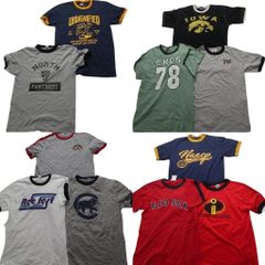 古着卸 まとめ売り リンガー 半袖Tシャツ 11枚セット (メンズ S /M ) インクレディブル レッドソックス アイオワ FBI 中古 古着 NB3977