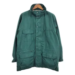 90年代 Eddie Bauer エディーバウアー ハーフコート ジャケット アウトドア グリーン (メンズ L) 中古 古着 S2849