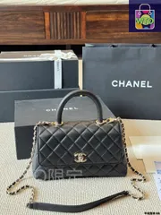 ★美品★CHANELココハンドル19㎝　ブラック 入手困難♪》 CHANEL ココハンドル Mini 19cm BLACK G金具