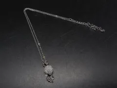 ■美品■ SWAROVSKI スワロフスキー ラインストーン ネックレス ペンダント アクセサリー レディース シルバー系 DH7915