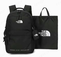 【新品 人気モデル】 ザ ノースフェイス リュック 通学 30L THE NORTH FACE DUAL POCKET ポーチ付き バックパック ブラック メンズ レディース C