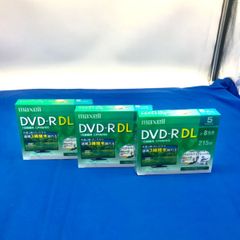 【未使用品】【3個】マクセル maxell 録画用 DVD-R DL 2-8倍速対応（CPRM対応） ひろびろホワイトレーベル 215分  DRD215WPE.5S  5枚入り DT 0703ML024 0120240528103545