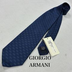 GIORGIO ARMANI ジョルジオアルマーニ ネクタイ GA ロゴ 総柄 イタリア製 シルク ネクタイ