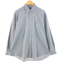 古着 ラルフローレン Ralph Lauren BLAKE 長袖 ボタンダウンチェックシャツ メンズL相当/eaa515456