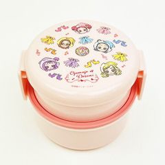 おジャ魔女どれみ 抗菌 丸型 ランチボックス 2段(フォーク付) ランチ 日本製