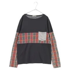 MARNI (マルニ) Dot Pattern Pocket L/S Tee ドット柄 ドッキング 長袖Tシャツ カットソー ネイビーのサムネイル