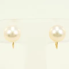 K18YG イヤリング clip-on earrings パール（真珠） 総重量約2.4g