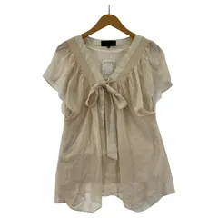 UNTITLED アンタイトル タグ付き リボンブラウス size3/ライトベージュ