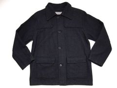 【AUTHENTIC CLOTHING】Basic Donky Coat オーセンティック クロージング ウール メルトン ドンキーコート 黒 メンズ L