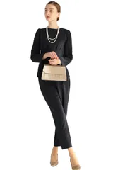 [MORE AUNI] パンツスーツ レディース セットアップ フォーマル 卒業式 入学式 セレモニー スーツ パンツ お宮参り お呼ばれ 123529 ネイビー XL [ネイビー / 123529] [XL]