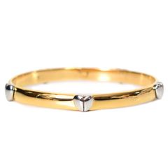 ケイトスペード バングル katespade プレーテッドメタル ハート モチーフ バングル 巾着付き ブレスレット ゴールド×シルバー KG149