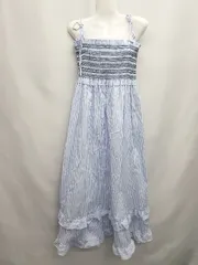 ◇ ⊂ le petale ル ペタル 刺繍デザイン キャミソール ロング ワンピース サイズF ブルー ホワイト レディース E  【1506250008166】のサムネイル