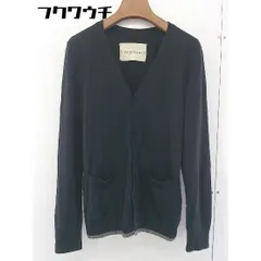 ◇ ◎ SUPERTHANKS スーパーサンクス Ｖネック 長袖 ニット カーディガン サイズS ブラック グレー メンズ  【中古】 【1112220002234】のサムネイル