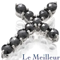 【新品仕上済】 ダイヤモンド 2.65ct ホワイトゴールド K14WG クロスデザイン ペンダントトップ レディース 返品OK