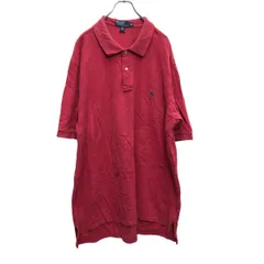 90s Polo Ralph Lauren 半袖 ポロシャツ 2XL TALL ビッグサイズ ラルフローレン 赤 レッド 古着卸 アメリカ仕入 a603-5093