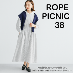 AB0195 【送料無料】ROPE PICNIC ロペピクニック　ワンピース　クレニックシャツワンピース　レディース　38サイズ　春　夏　秋