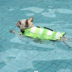浮き輪 犬用 ライフジャケット 小型犬 中型犬即購入OK 大型犬 水遊び 水泳 ライフベスト フローティングベスト 海 川 救命胴衣 反射ライン 安心 リハビリ 犬用品 ペット用品 グリーン  事故防止 安全xiaokb355
