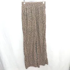 ◇ ⊇ FRIFUL レオパード ウエストゴム フレアパンツ サイズM ブラウン レディース E  【1410290046272】
