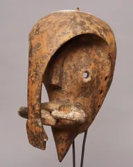 アフリカ　お面　プリミティブ　美術品 詳細不明 アフリカ？東南アジア？のマスクお面仮面 民芸品骨董