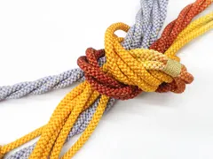 【一輝堂】リサイクル着物 和装小物 帯締め 帯締 変わり組 撚り房 金糸 25w06-7845