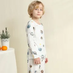 ☆ F×宇宙 ☆ 120cm ☆ 子供パジャマ ルームウエア キッズ パジャマ ルームウエア 子供 こども 上下セット セットアップ 子ども 男の子 女の子 ズボン パンツ 長ズボン かわいい 可愛い 部屋着 長袖 ナイトウェア 寝間着 寝巻き