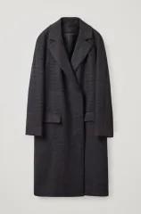 COS グレー ロングコート EUR 32 THE OVERSIZED DOUBLE-FACED COAT オーバーサイズダブルフェイス