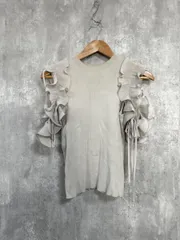 snidel スナイデル フリルスリーブニット プルオーバー sizeF/グレー ■◆ レディース