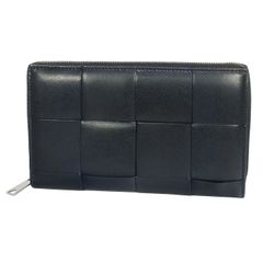 ボッテガ・ヴェネタ BOTTEGA VENETA カセット ジップ アラウンド ウォレット ラウンドファスナー長財布 649607 VBWD2 8803 ブラック カーフスキン
