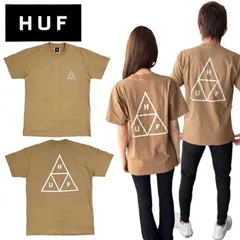 ハフ HUF 半袖 Tシャツ TS01751 TS01953 キャメル ブラウン トライアングル ロゴ プリント プリントロゴ バックロゴ カットソー コットン メンズ レディース ユニセックス HUF SET TT S/S TEE 新品 未使用品 正規品