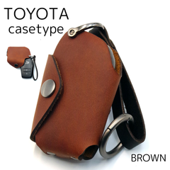 [NONINA]  トヨタ キーケース 日本製 本革 for TOYOTA トヨタ 茶色 RAV4 C-HR 新型プリウス カローラ カムリ ランドクルーザープラド 新型クラウン プリウス ヤリス ヤリスクロス ハリアー ノア ランクル 新型 アルファード