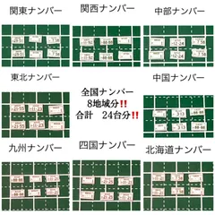 カスタムパーツ　タイヤ　ホイール　カスタムホイール　1/64 1:64 ナンバープレート  8地域分　計24台分　トミカ　ホットウィール　京商　MINI GT マジョリティ　等に最適