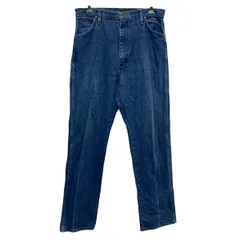 Wrangler デニムパンツ W32 インディゴブルー ジップアップ メキシコ製 コットン100% ジーンズ 2509-597