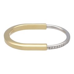 ティファニー　Tiffany　バングル ティファニー ロック ナロー バングル ホワイトゴールド