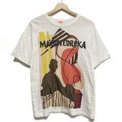 MAISON EUREKA(メゾンエウレカ) 半袖Tシャツ サイズS レディース - 白×オレンジ×マルチ クルーネック