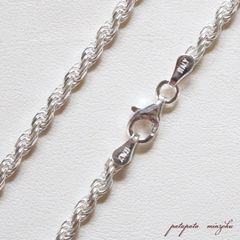 カット フレンチ ロープ チェーン 2.8mm 50ｃｍ SV925 イタリア 製 シルバー チェーン ネックレス アクセサリー