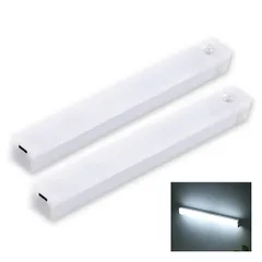 【迅速発送】CHALMERS 人感センサーライト LED 室内 充電式 廊下 ナイトライト USBライト (白色 (White) 2個セット)