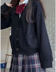 ニット ウェア セーター トップス 服 制服 学生 無地 学校制服 一部当日発送 アウター 羽織 通学 女子 レディー xium