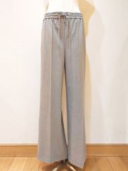 【未使用・新品】【公式正規取扱い】TWINSET ACTITUDE(ツインセットアティテュード) イージーパンツ ワイドパンツ グレー オフィスカジュアル