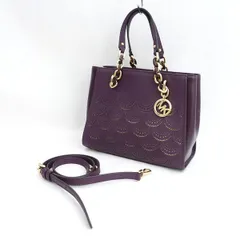 MICHAEL KORS / マイケルコース ◆2WAYハンドバッグ/ソフィア/レザー/パープル 35F8GO5T6L 【バッグ/バック/BAG/鞄/カバン】 レディースファッション【中古】 