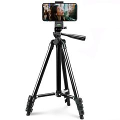 Smartphone Tripod, Video Camera Tripod, DSLR Tripod, Lightweight, Compact Mini Tripod, 3-Way Head, 4-Stage Extension, Aluminum Construction, Storage Bag Included, Convenient for Travel, Compatible with iPhone/Android Smartphones, etc.