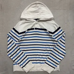 POLO RALPH LAUREN kids ポロ ラルフローレン キッズ ボーダー柄 パーカー 白×青×紺 XLサイズ 18-20 No.E839