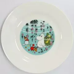 【中古】皿・茶碗(キャラクター) A.集合(背景/グリーン) 絵皿 「ムーミン」 サークルK・サンクス景品